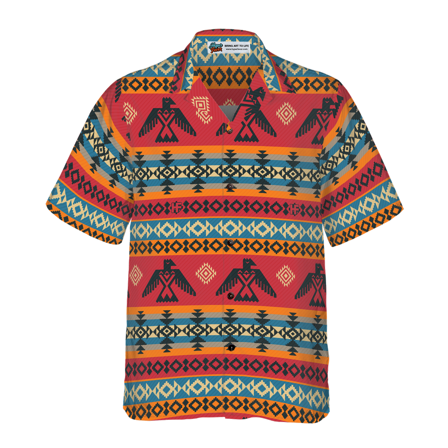 Geometric Tribal American Eagle Shirt Hawaiian Shirt