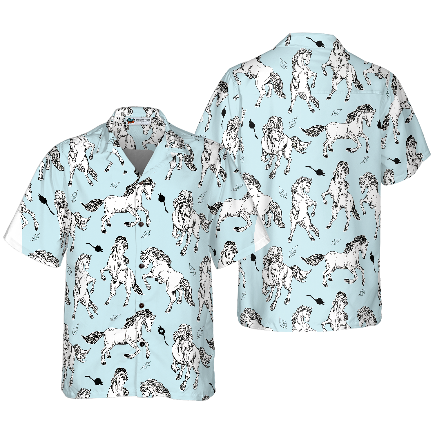 Horse Seamless Pattern Shirt For Men Hawaiian Shirt