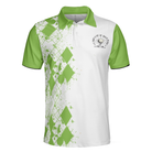 Hole In One Is Perfect Polo Shirt, White And Green Golf Shirt For Men