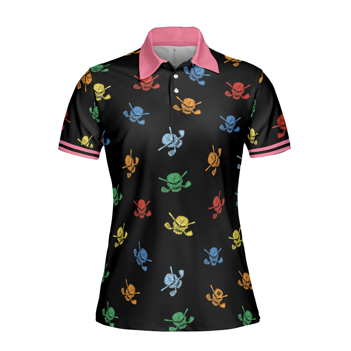 Golf Skull Women Shirt V1 Short Sleeve Women Polo Shirt