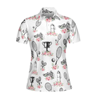 Floral Tennis Player Shirt Short Sleeve Women Polo Shirt