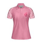Pink Leopard Math Teacher Short Sleeve Women Polo Shirt, Funny Math Shirt For Ladies