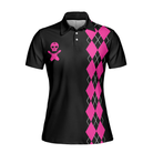 Yes I'm A Girl Yes I Speak Fluent Bowling Short Sleeve Women Polo Shirt, Skull Bowling Shirt With Sayings