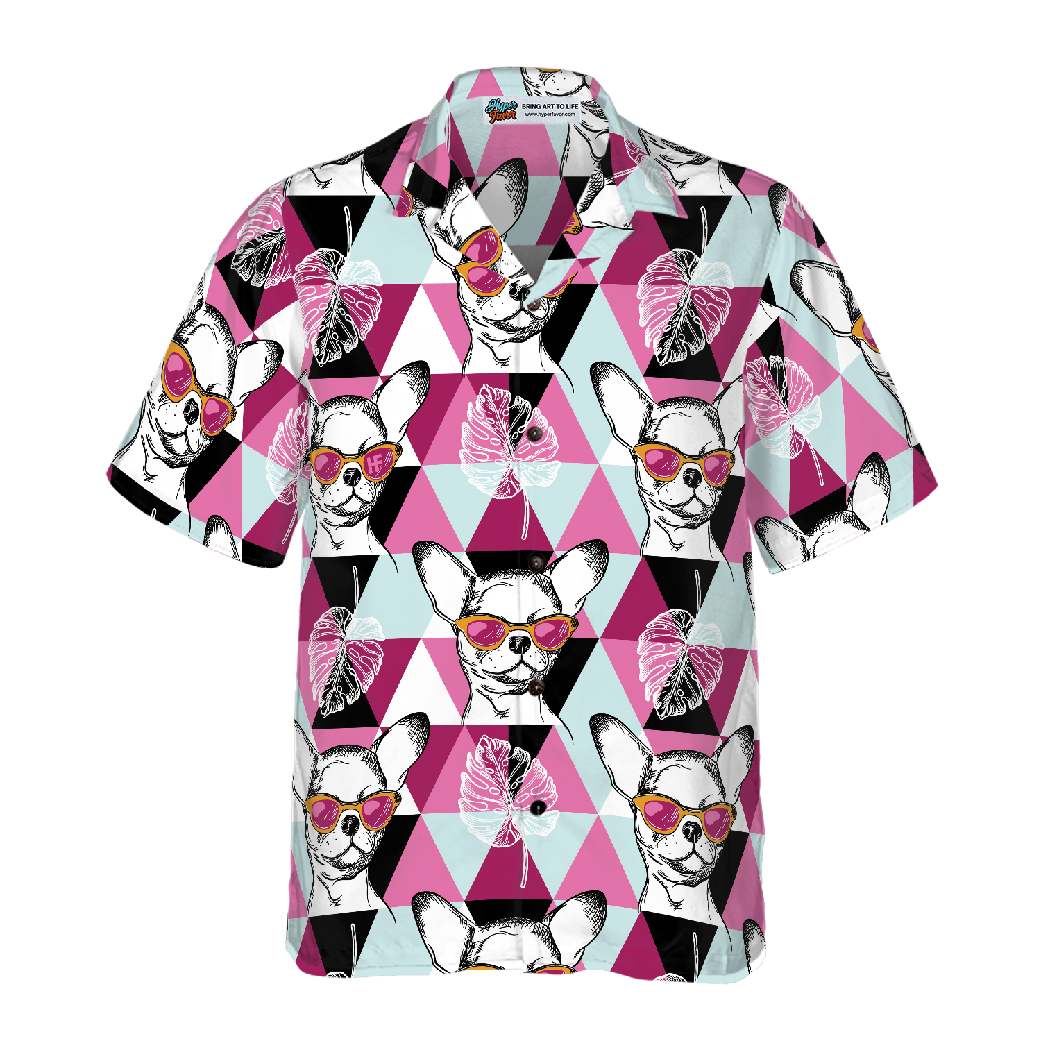 Chill Chihuahua Wearing Sunglasses Hawaiian Shirt