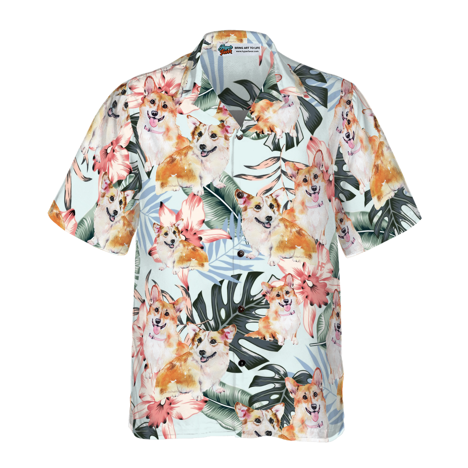Corgi Life Shirt For Men Hawaiian Shirt