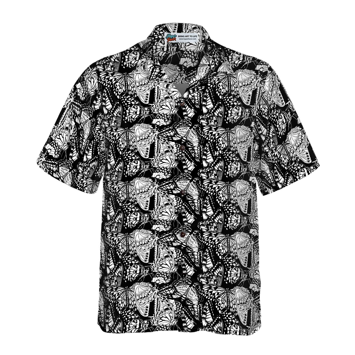 Black And White Butterfly Shirts For Men Hawaiian Shirt