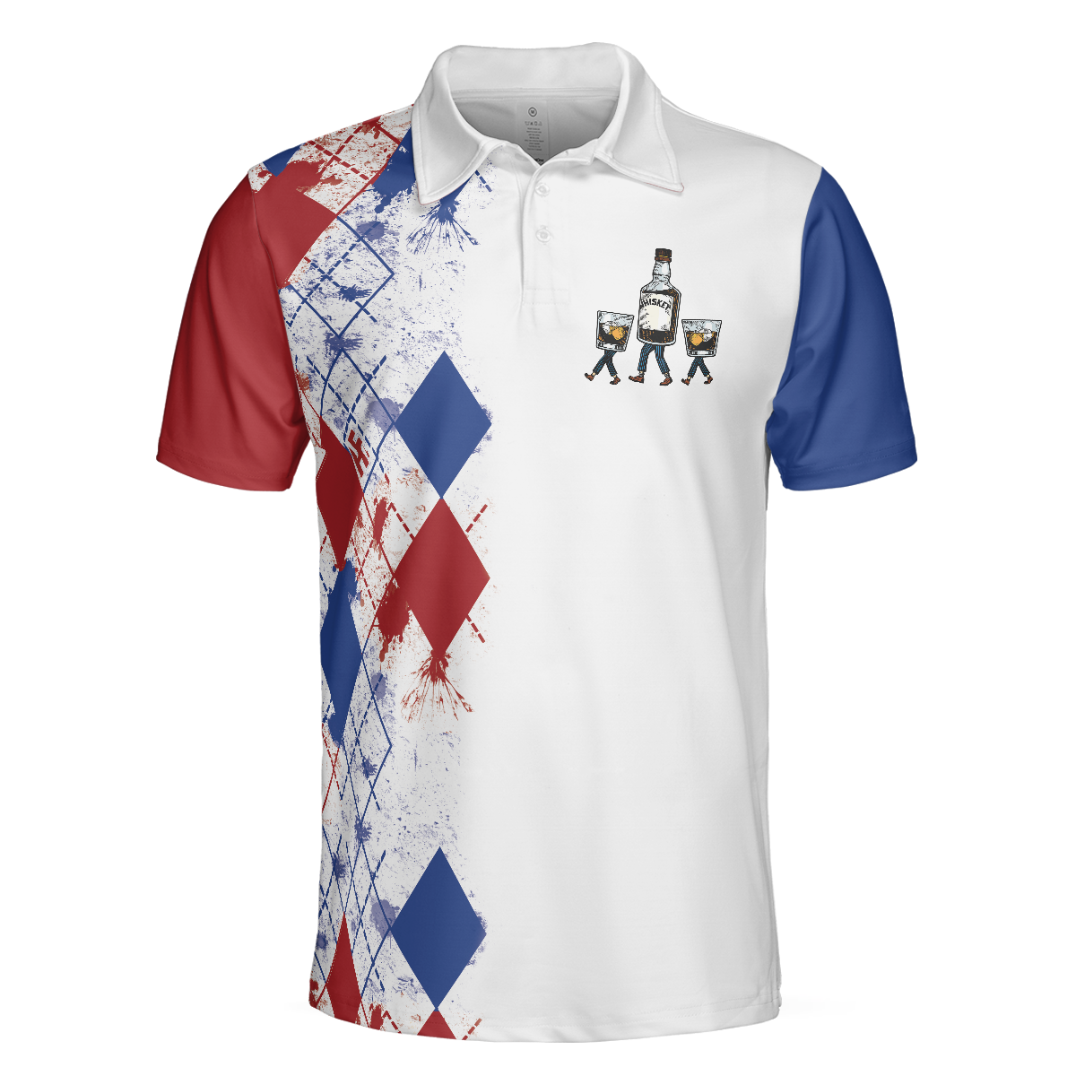 Golf If I'm Drunk Polo Shirt, Argyle Pattern Drinking Golf Polo Shirt For Men, Funny Golf Shirt With Sayings