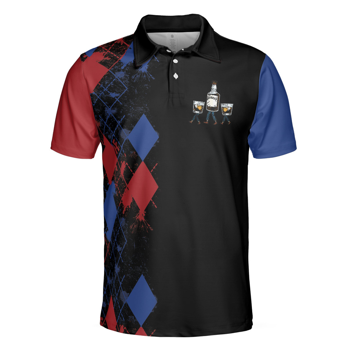 Bowling If I'm Drunk Polo Shirt, Argyle Pattern Polo Shirt Design, Funny Bowling Shirt For Male Players