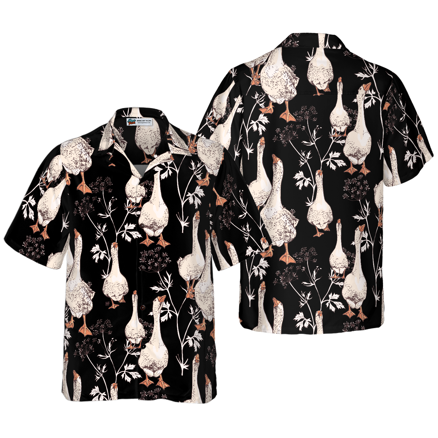 Seamless Gooses Pattern Shirt For Men Hawaiian Shirt