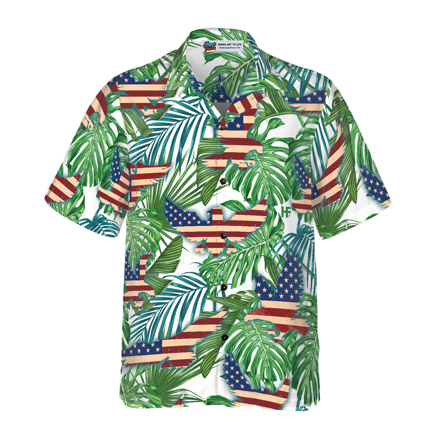 Tropical American Eagle Shirt For Men Hawaiian Shirt