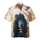 Black Poodle & The Brown Leaves Poodle Hawaiian Shirt, Best Dog Shirt For Men And Women