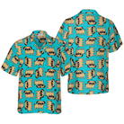 Pug Dog Seamless Pattern Shirt For Men Hawaiian Shirt
