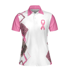 Strength Is A Woman Fighting Cancer With A Smile On Her Face Breast Cancer Awareness Short Sleeve Women Polo Shirt
