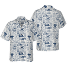 Vintage Pirate And Nautical Symbols Hawaiian Shirt