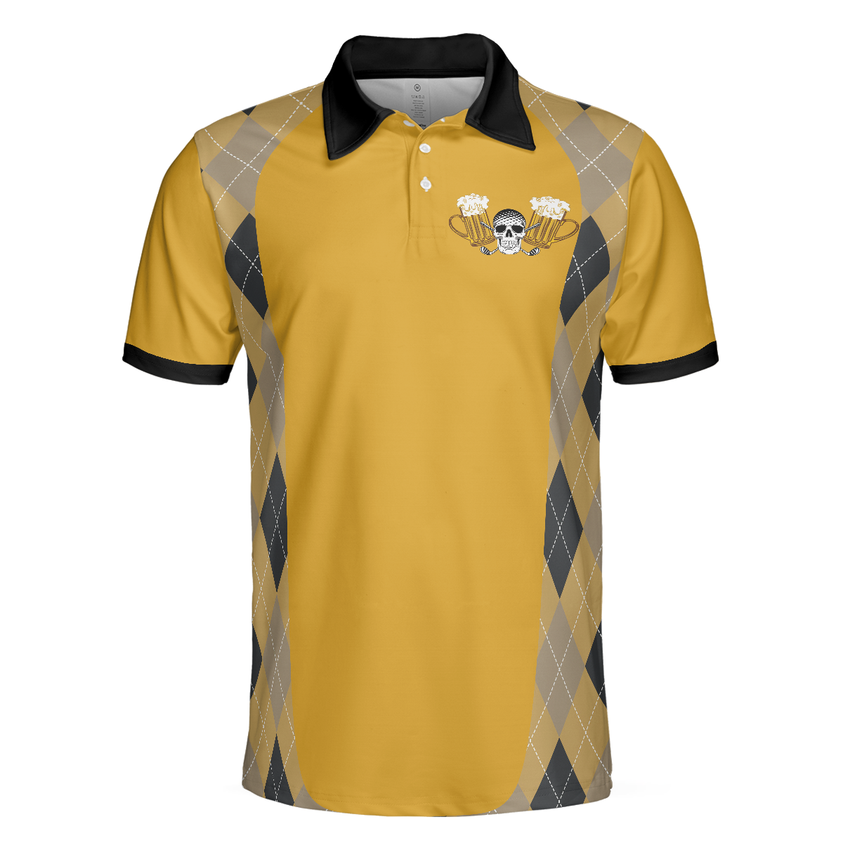 Let's Sink 'Em And Drink 'Em Golf Polo Shirt, Plaid Pattern Golf Beer Polo, Golf Gift Idea For Beer Lovers