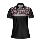 You Are Looking At My Putt Again Golf Short Sleeve Women Polo Shirt, Floral Golfing Shirt For Female Golfers
