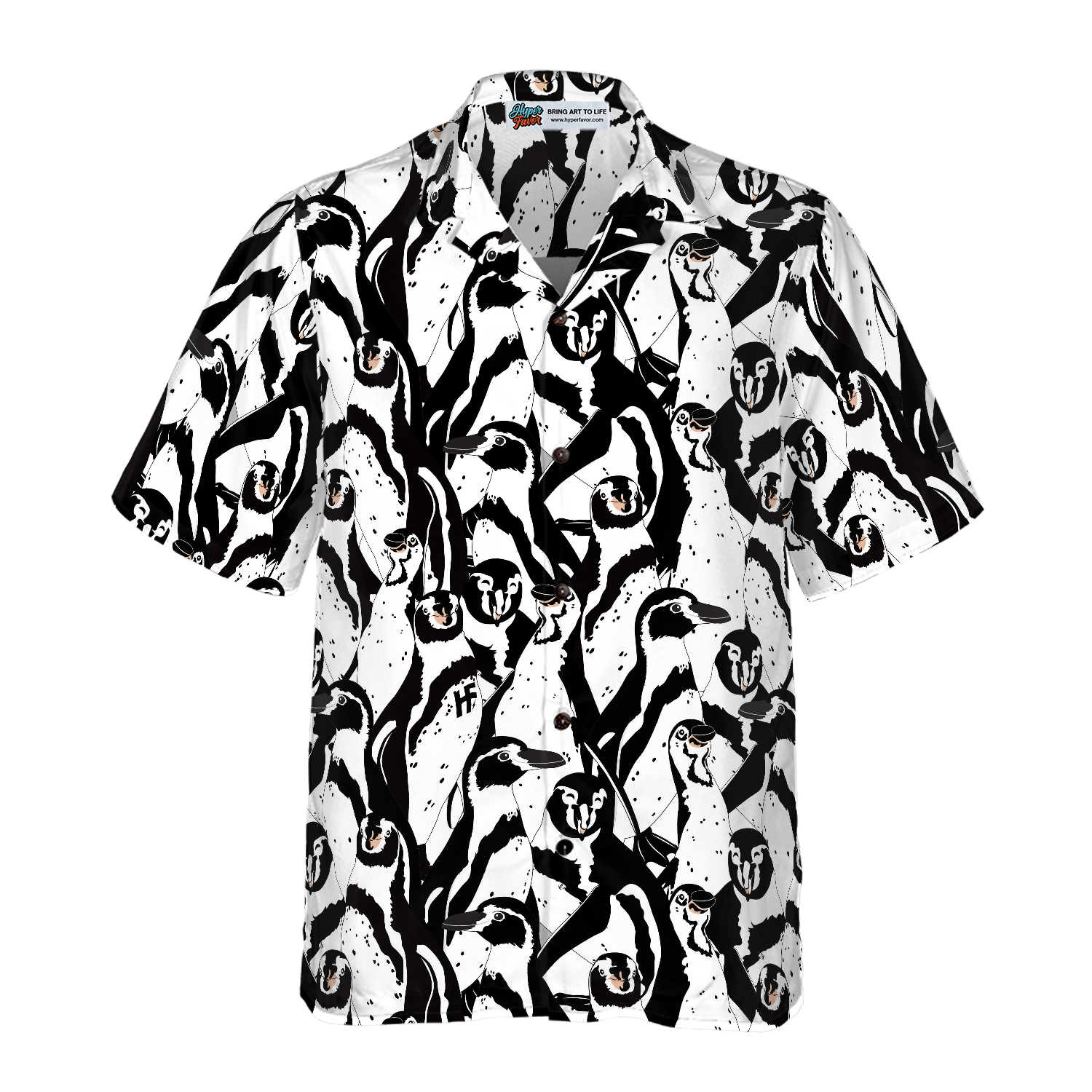 Black And White Penguin Shirt For Men Hawaiian Shirt