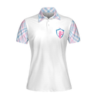 Golf Mom White Short Sleeve Women Polo Shirt, Cool Golf Gift For Women