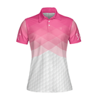 Just A Pink Girl Who Loves Playing Golf Short Sleeve Women Polo Shirt, Pink Argyle Pattern Golf Shirt