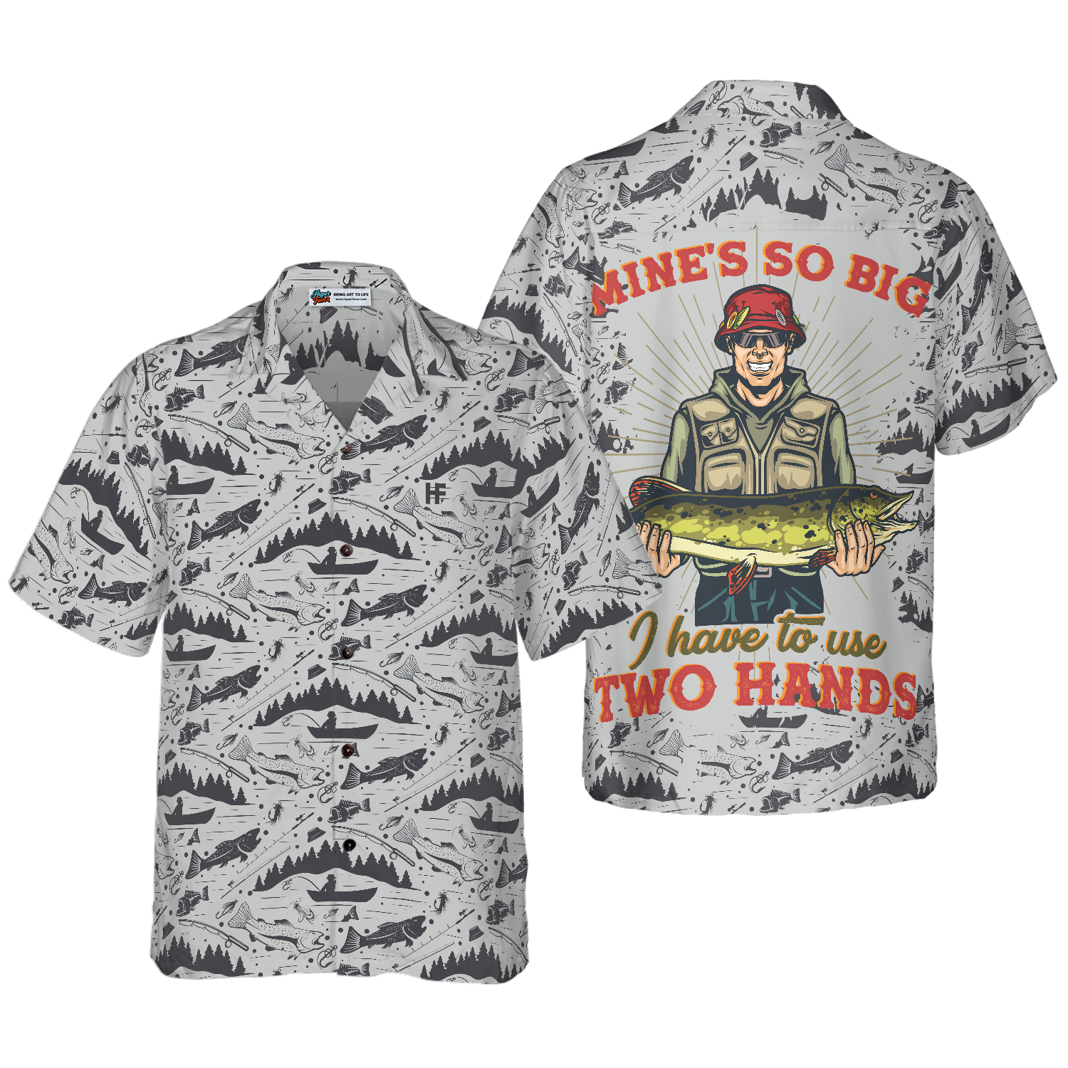 Mine's So Big I Have To Use Two Hands Hawaiian Shirt