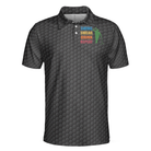 Golf Swing Swear Drink Repeat Polo Shirt, Black Golf Ball Pattern Shirt For Male, Funny Golf Shirt With Sayings