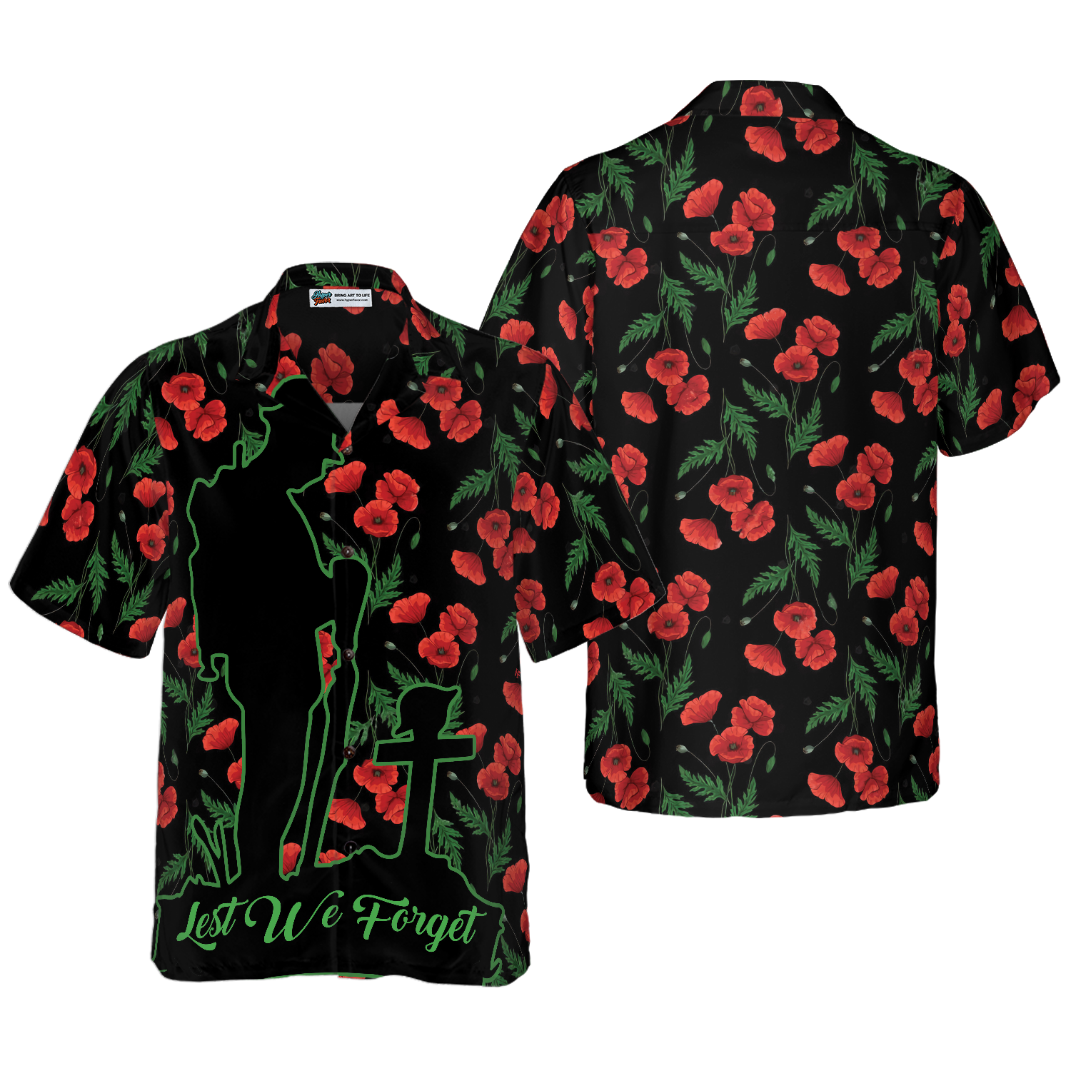 Lest We Forget Hawaiian Shirt, Meaningful Gift For Veterans Day