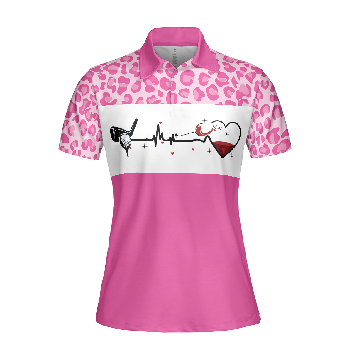 I Am A Simple Woman Golf Short Sleeve Women Polo Shirt, White And Pink Golf Shirt For Ladies, Gift For Wine Lovers