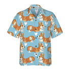 Flying Corgi Blue Hawaiian Shirt, Corgi Shirt For Men And Women