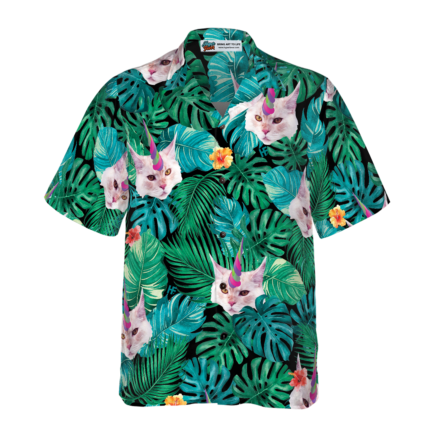 Unicorn Cat Hawaiian Shirt