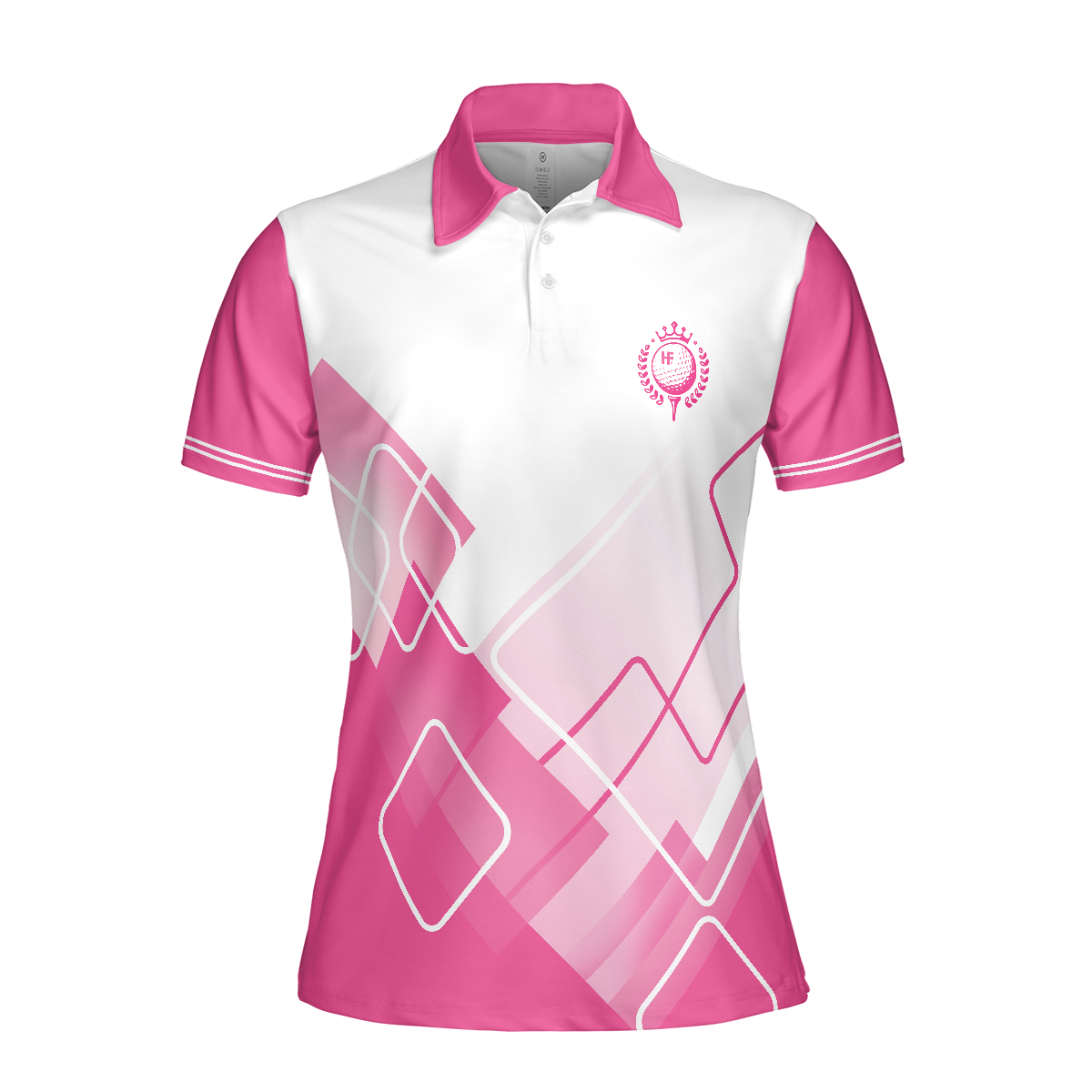 This Girl's Got Drive Pink Golf Short Sleeve Women Polo Shirt, Pink Pattern Golfing Shirt, , Female Golf Gift