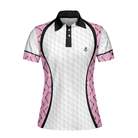 Swing Swear And Repeat Golf Girl Life Golf Short Sleeve Women Polo Shirt, Argyle Pattern Golf Shirt For Ladies