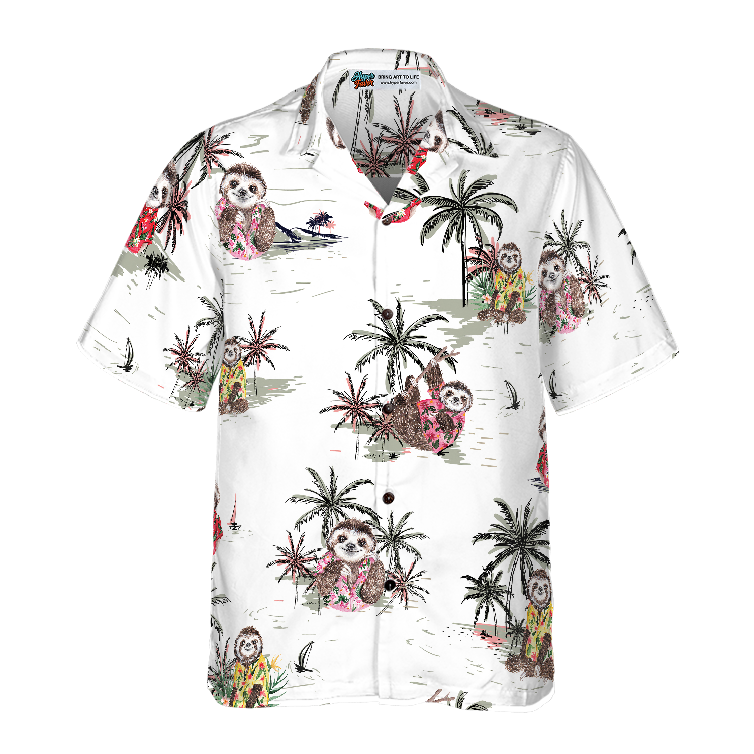 Tropical Sloth Shirt For Men Hawaiian Shirt