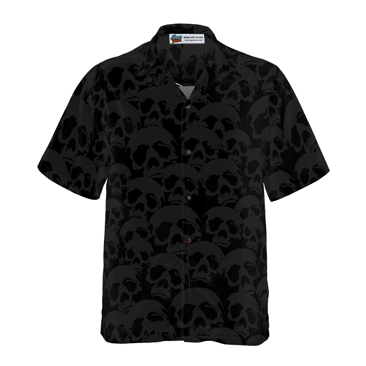 Too Young To Die Gothic Hawaiian Shirt, Black And White Dark Skull Hawaiian Shirt