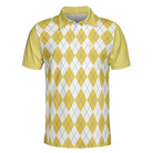 Yes I Do Have A Retirement Plan I Plan On Bowling Polo Shirt, Yellow Argyle Pattern Shirt, Gift For Bowlers