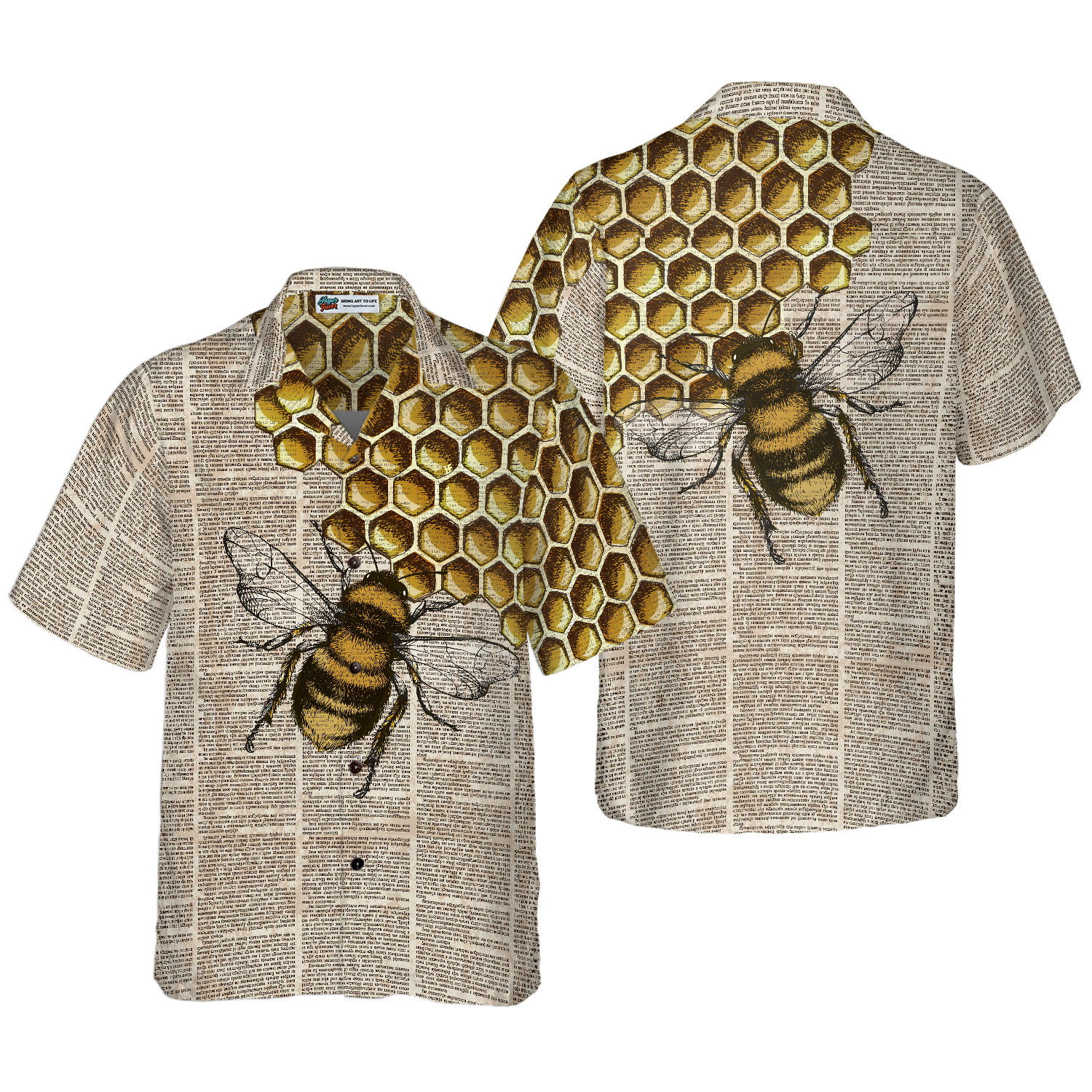 Vintage Honey Bee Hawaiian Shirt