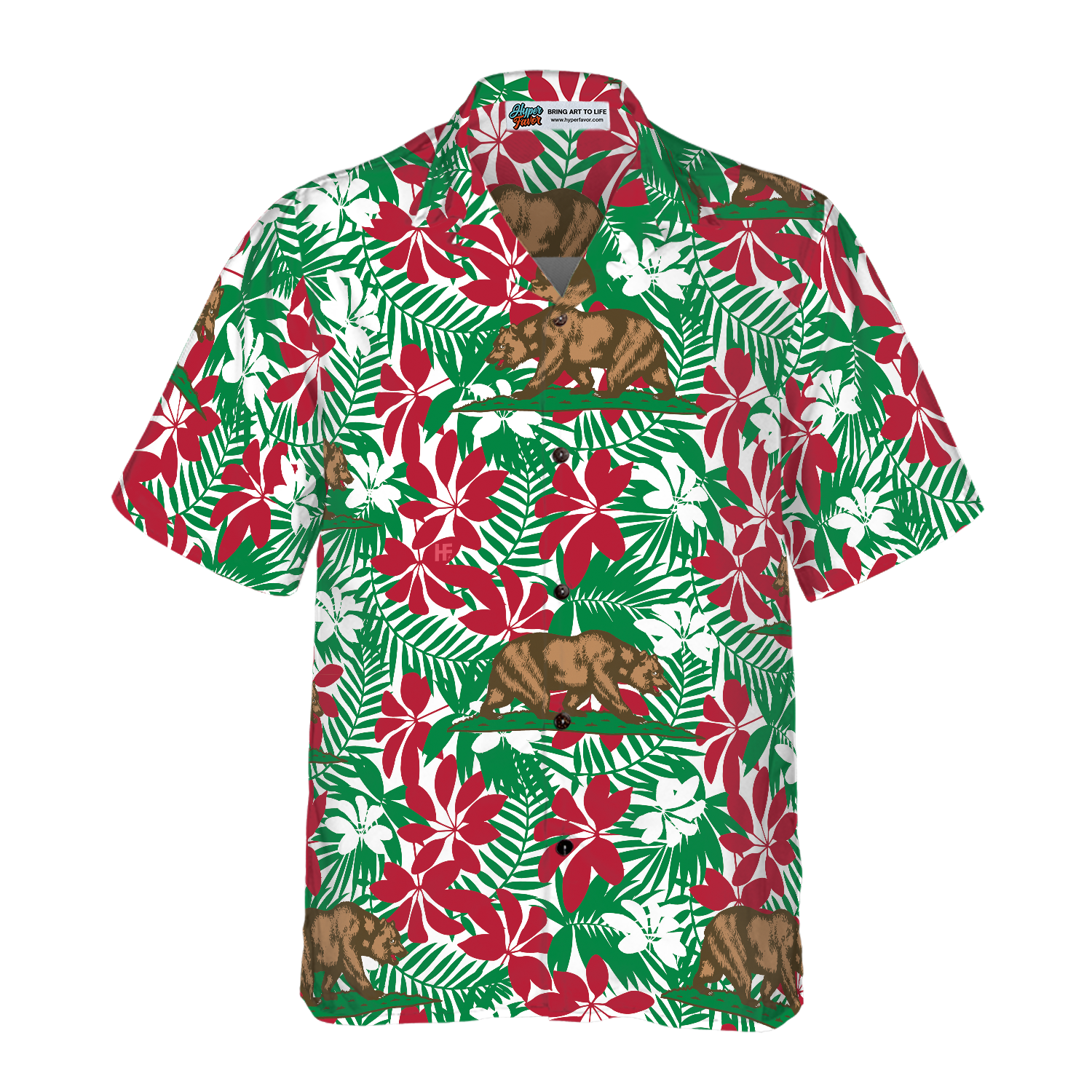 California Flag Seamless Pattern USA Hawaiian Shirt