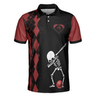 Weekend Forecast Chance Of Bowling Polo Shirt, Red Argyle Short Sleeve Bowling Shirt For Male Players