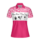 Plan For The Day Pink Golf Short Sleeve Women Polo Shirt