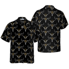 Longhorn Skull And Gun Hawaiian Shirt
