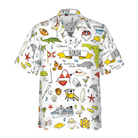 Florida In Hand Drawn Doodle Style USA Hawaiian Shirt