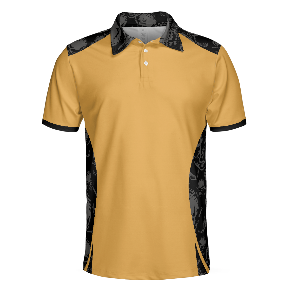 Grip It Rip It Sip It Golf Polo Shirt, Skull Pattern Shirt For Halloween, Scary Gift Idea For Golfers