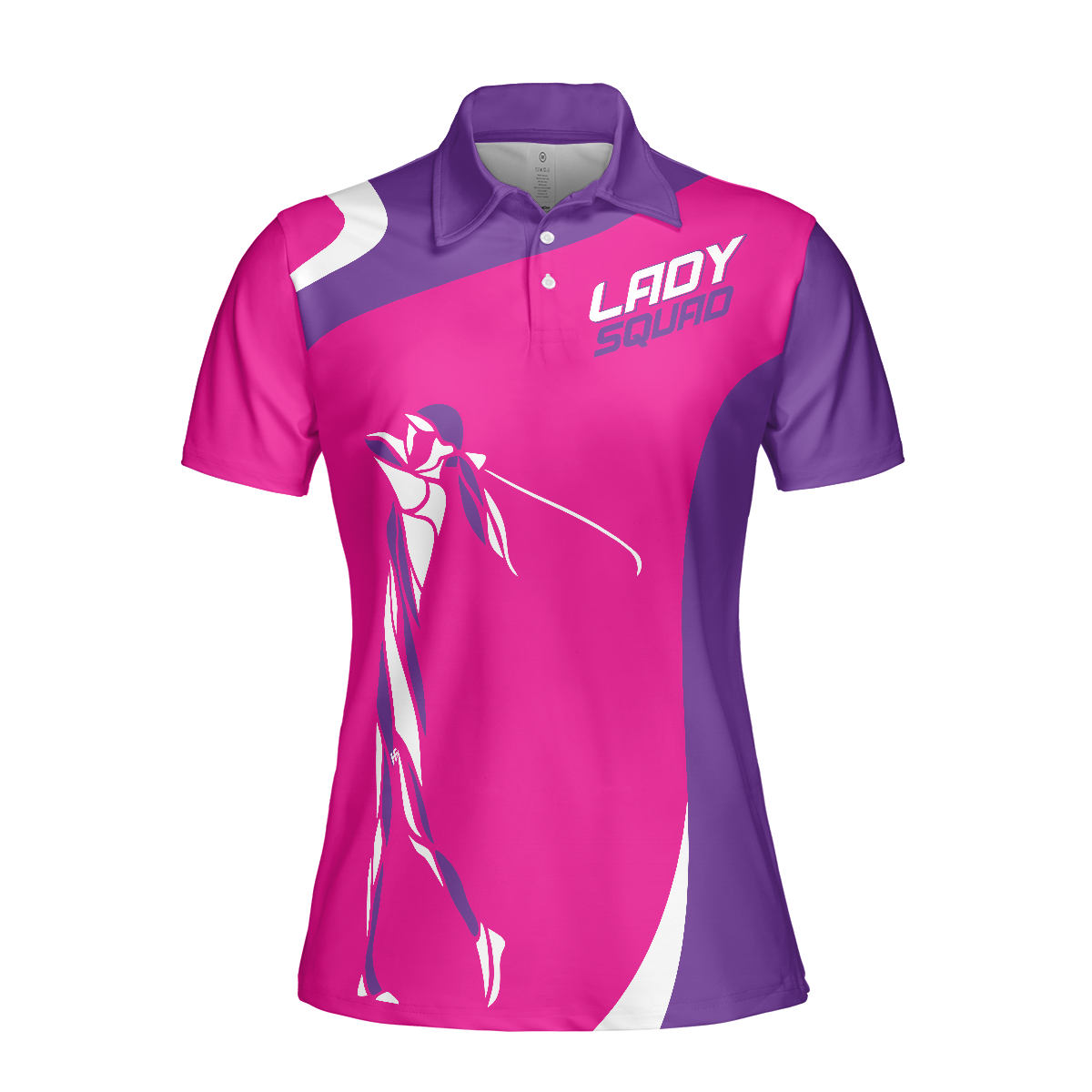 Girl Squad Golf Girl Short Sleeve Women Polo Shirt, Purple And Pink Golf Shirt For Ladies, Unique Female Golf Gift