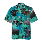 Tropical Black Cow Lover Hawaiian Shirt