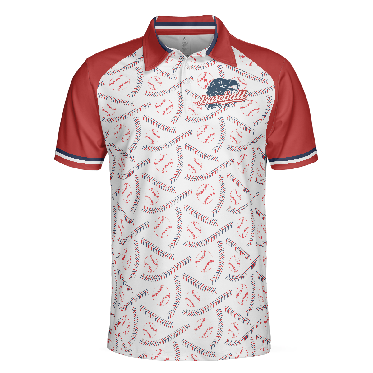 Baseball And Patriot Polo Shirt, Wide Waist Baseball Pattern Polo Shirt, Best Baseball Shirt For Men