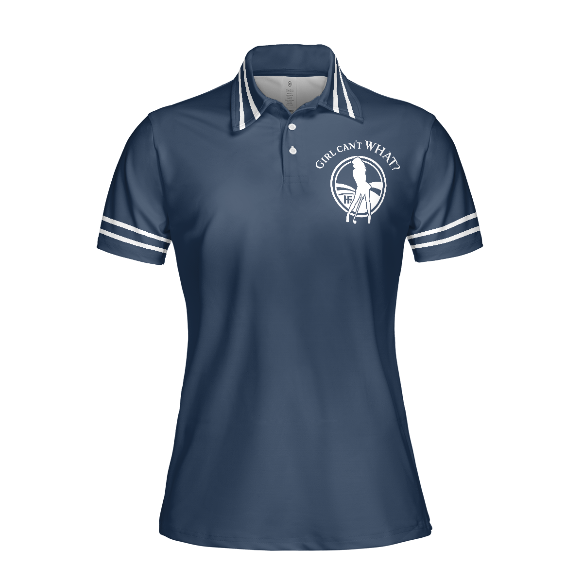 Girl Can't WHAT Golf Shirt Short Sleeve Women Polo Shirt