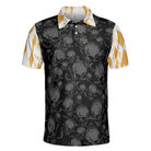 Golf & Beer That Is Why I Am Here Skull V4 Polo Shirt, Cool Drinking Golf Shirt Design For Beer Lovers