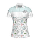 Golf Life In Blue Short Sleeve Women Polo Shirt