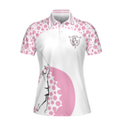 Real Grandmas Play Golf Short Sleeve Women Polo Shirt, White And Pink Golf Shirt For Ladies, Funny Female Golf Gift