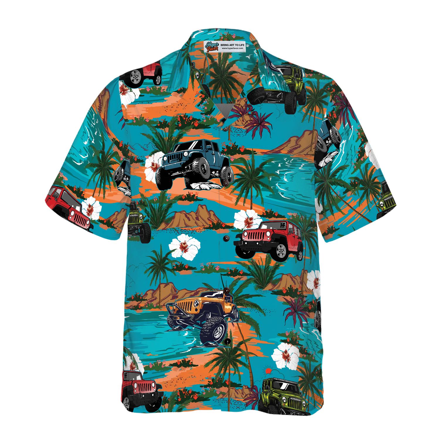 Jeep Car Retro Summer Hawaiian Shirt