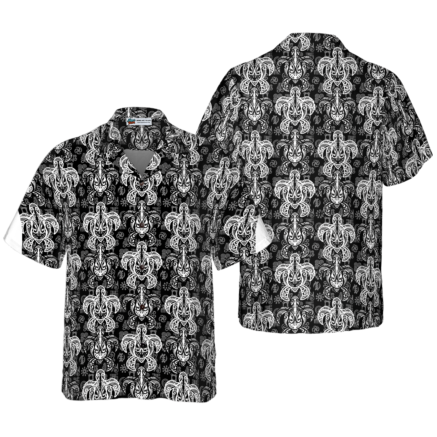Indigenous Tribal Polynesian Style Sea Turtle Hawaiian Shirt
